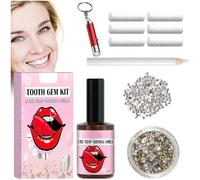 Pemarlis 10PCS Gemma dei Gioielli del Dente, set di gioielli dentali con colla per denti, Kit Brillantini per Denti Fai da Te Dente Gemma Kit, Set di Diamanti per Decorare Denti e Unghie(1)