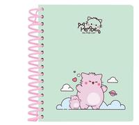 PEMBE THE PINK CAT - Taccuino 120 fogli A6, copertina rigida, ideale per bambini di diverse età, comodo e versatile, qualità e resistenza, 11,8 x 14,6 cm