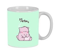 PEMBE THE PINK CAT - Tazza grande in ceramica, resistente, leggera, resistente, 350 ml, 8 x 9,5 cm