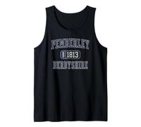 Pemberley Derbyshire Est. 1813 Stampa blu navy e grigio Canotta