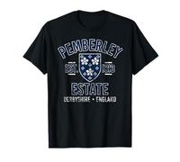 Pemberley Estate Darcy Stemma Distressed Navy Print Maglietta
