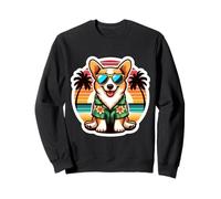 Pembroke Gallese Corgi Proprietario Del Cane Estate Vibes Vacanza Vintage Felpa