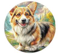 Pembroke Welsh Corgi (87)_4 Puzzle Rotondo 1000 Pezzi Puzzle Puzzle Creativo Giocattolo Puzzle Antistress Per Amici Di Famiglia Rotonda 1000pcs (67.5x67.5cm)