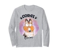 Pembroke Welsh Corgi Cane Mamma Papà Kawaii Dog Doodles Maglia a Manica