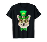 Pembroke Welsh Corgi Dog Lucky Charm Shamrock Patricks Day Maglietta