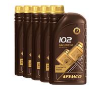 PEMCO 102 Olio Motore 20W-50 Semisintetico, ACEA A3/B4, API SN/CH-4, 5x1 L