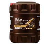 Pemco 20 L Litro Idraulico Hydro ISO 46 HLP 46 Olio Idraulico Minerale