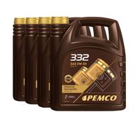 Pemco 332 SAE 0W-30 Olio Motore VW 50400, BMW LL-12FE, 4x5 Litro