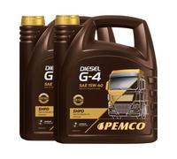 Pemco Diesel G-4 SHPD Olio Motore 15W-40 ACEA A3/B4 E7, 2x5 Litri