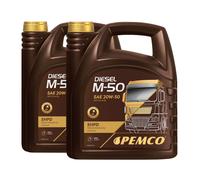 PEMCO Diesel M-50 SHPD 20W-50 Olio Motore Per Camion E Macchine, 2x5 Litri