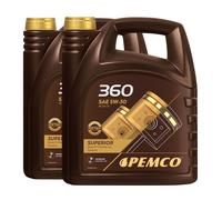 PEMCO iDRIVE 360 Olio Motore 5W-30, ACEA C4, API SN, MB 226.51, 2x5 L