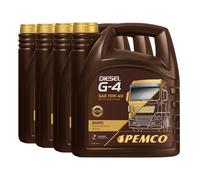 PEMCO SAE 15W-40 Diesel G-4 SHPD, ACEA E7, API CI-4, API SL, 4x5 Litri
