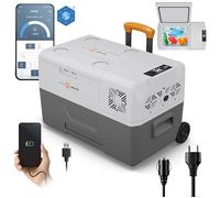 peme Expedition Frigorifero Portatile a Compressore 27 L - Congelatore Auto, Raffreddamento -20°C, Doppia Alimentazione 12V/24V & 230V, Bluetooth-App, Modalità Eco, per Auto, Campeggio