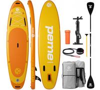 peme Tavola Sup Gonfiabile Adulti Stand Up Paddle Board Canoa Rigida da Mare 320cm per Surf Standup Acquatico Sport Mare Lago Fiume Equilibrio Stabilità 18PSI fino a 150kg- HYDRO Bright Sun