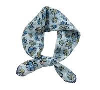 Pemilosci Bandana grande in cotone, fascia per capelli, copertura protettiva, sciarpa per il collo da donna, 71,1 x 71,1 cm, S06-blu Fiorellino, taglia unica
