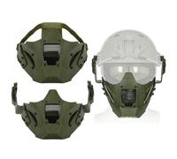 Peminkoo Maschera Tattica con Base Meccanica Maschera Mezza facciale Maschere Cosplay Personalizzate (Green)