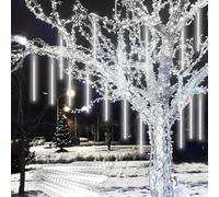 PEMOTech Luci natalizie per esterni, 16 tubi da 39,9 cm, 576 LED, luci per doccia meteorite, luci a ghiacciolo che cade sulla neve, per albero di Natale, decorazione di Halloween, festa di nozze,