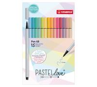 Pen 68 Pennarello Premium Pastellove Set Astuccio da 15 Colori assortiti