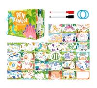 Pen Control Cards - Wipe Clean Early Education Toy, Interactive Handwriting Training for Kids, 2-6 years Old | Kindergarten Pen Control Training Cards Thick Cardboard, Focus-Enhancing, Hand-Eye