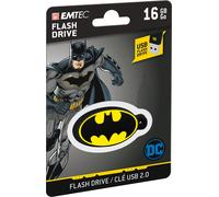 Emtec ECMMD16GDCC02 - Chiavetta USB 2.0, serie licenza, collezione DC Comics, 16 GB, Batman, materiale gomma morbida