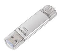 Hama 181075 "C-Laeta" FlashPen, USB-C USB 3.1/3.0, 256GB, 70 MB/s, silver 256 G