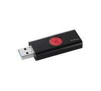 Kingston DataTraveler 106 DT106/64GB Flash Drive da 64 GB, USB 3.0, Rosso/Nero