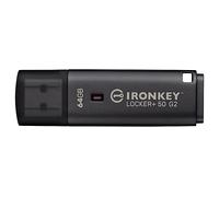 Kingston Ironkey Locker+ 50 G2 64GB Encrypted USB Drive | FIPS 197 | Protezione AES-XTS | Sicurezza multi-password | USB 3.2 Gen 1 | IKLP50G2/64GB