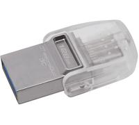 Kingston Technology DataTraveler microDuo 3C 128GB Unità flash USB USB Type-A / USB Type-C 3.2 Gen 1 (3.1 Gen 1) Argento - Nouvo
