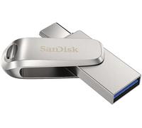 SanDisk Ultra Dual Drive Luxe 2TB Unità Flash (con connettori USB reversibili di Tipo C e Tipo A, per memoria Telefono, Tablet, Mac e Computer, Fino a 400 MB/s, Pendrive USB Type-C, Metallo) Argento