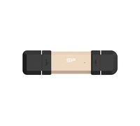 PEN DRIVE SILICON POWER DS72, 250 GB, USB Type-A / USB Type-C, 3.2 Gen 2 (3.1 Gen 2), Cappuccio, 15,6 g, Oro