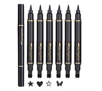 Pen Eyeliner Liquido,Set Penna Eyeliner Liquido a Doppia Faccia | 6 Pezzi Cosmetici Durevoli Doppia Testa per Cosplay Matrimonio Spettacolo Vacanze Viaggi Feste Appuntamenti