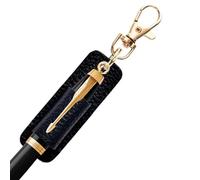 Pen Holder Clip - Pen Holder Keychain | Anti-Lost Pencil Clipboard | Leather Marker Keychain For Badge, Notebook, And Office Use | Heavy Duty Portatile, Durable Writing Tool Accessory