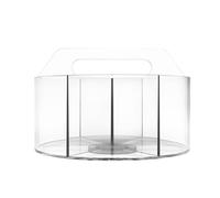 Pen Holder, Rotating Acrylic Desktop Organizer, Marker Storage Stand, Clear