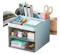 Pen Holder Tables, Desktop Foundation Stand, 4.72x6.3x4.53 Inch Multifunctional & Space Saving Design, Desk Organizer for Bathroom, Home, Kitchen, Classroom, Makeup Station, Dormitory, and Study Room