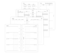 pen & pages Calendario 2026 "righe semiancate + colonna ToDo ", 1 settimana su 2 pagine, personale 9,5 x 17,1 cm, inserto per raccoglitore ad anelli con panoramica mensile, panoramica annuale, tetto