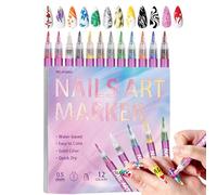 Pen per Smalto per Unghie Penna con Punta Fine 0.5 mm per Disegni e