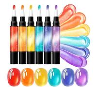 Pen Per Unghie In Gel - 6 Pezzi Manicure Asciugatura Rapida - Penna da Unghie in Gel,per Casa Bellezza e Salone di Bellezza Ragazze Viaggio Principiante Arte