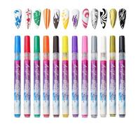 Pen Smalti per Unghie,12 Pezzi Attrezzi per Arte ad Asciugatura Rapida - Kit Penna Gel per Smalto | Per Principianti Casa Salon Lavori Artistici