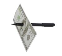 Pen Through Bill magics Trick Prop Giocattolo da illusione riutilizzabile p