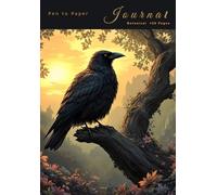 Pen to Paper Journal Botanical 120 Pages: A5 Writing lined book memoir Bird fantasy theme 10 : Designed by Aetherial Moon