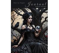 Pen to Paper Journal Predictor 120 Pages: A5 Writing lined book memoir Gothic theme 12 : Designed by Aetherial Moon