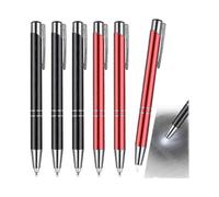 Pen with Light for Writing In The Dark, 6 Pieces Lighted Tip Pen Led Flashlight Light Up Ballpoint Pen(red + Black)