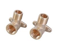 PENCHEAK 2 Pari Piastra A Parete in Ottone E Socket DN15 Distributore Accessorio per Racconti Filettatura A 90 Gradi Accessorio per Sistemi Idraulici