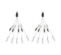 PENCHEAK 2 pezzi ad alta efficienza ombrello esche da pesca rig leggero 5 braccio rigs testa nuoto esche pesca in mare facile da usare acqua salata ombrello rig