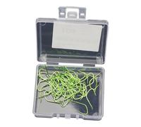 PENCHEAK 50Pcs Manico Lungo Piccolo Pesci Gancio Cerchi di Pesca di Piccole Dimensioni Strisce Sottili Senza ardiglione Accessoy Accessori per Acqua Dolce Salata