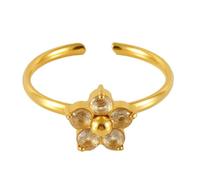 PENCHEAK Anelli di apertura quadrati/cuore/fiore in acciaio inox geometrico zircone dito gioielli accessorio per feste e uso quotidiano accessorio alla moda, C, come descritto, come descritto