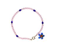 PENCHEAK Collana Design Floreale Fatto A Mano Craft Of Robdy Glass Portable Accessory For Art Loving Day Daily Artistics Glass Ciondolo