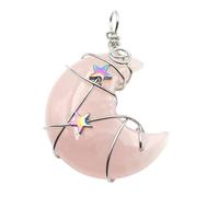PENCHEAK Cristalli Curativi Moon Cioncenti Mezzaluna Moon And Star Necklace Biielli in Pietra Naturale per Le Donne Stone Guarigione
