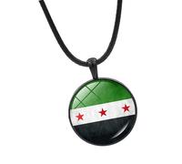 PENCHEAK Elegante collana con bandiere della Repubblica Araba Siriana, robusta decorazione per esprimere amore per la cultura Repubblica Araba, Misura unica, come descritto, come descritto