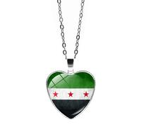 PENCHEAK Elegante collana con bandiere della Repubblica Araba Siriana, robusta decorazione per esprimere amore per la cultura Repubblica Araba, Misura unica, come descritto, come descritto